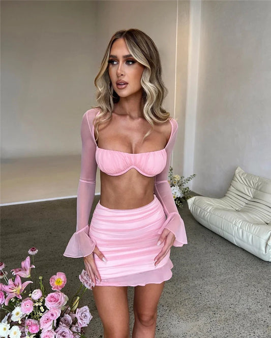 חליפת מיני שיפון- קלואי